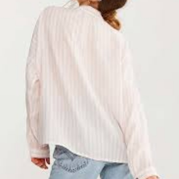 BDG Tops - BDG Striped Twill Button-Down Shirt